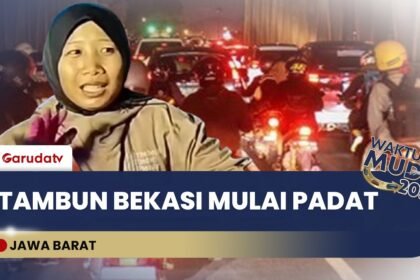 Senin Dini Hari, Jalur Pantura Tambun Bekasi Mulai Dipadati Pemudik Roda Dua