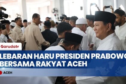 Lebaran di Huntara! Presiden Prabowo Salat Id dan Halalbihalal Bersama Warga Aceh Tamiang