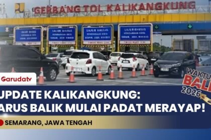 LIVE! Pantauan Arus Balik GT Kalikangkung: Volume Kendaraan Meningkat Tajam!