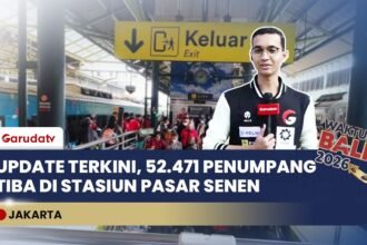 Arus Balik Lebaran, 52.471 Penumpang Tiba di Stasiun Pasar Senen Pagi Ini