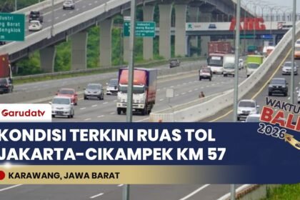 Pantauan Udara Tol Jakarta-Cikampek: Arus Balik Didominasi Bus dan Kendaraan Pribadi