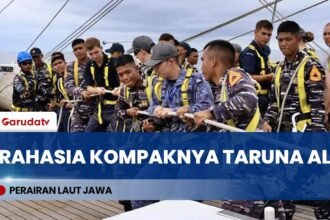 Asah Kekompakan, Taruna AAL dan Kadet Internasional Ikuti Latihan Layar di KRI Bima Suci