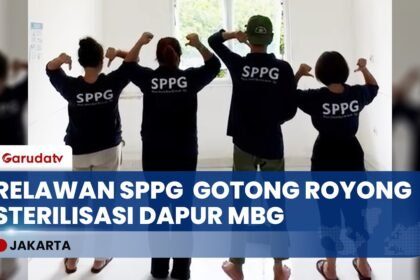 Relawan SPPG Gotong Royong Sterilisasi Dapur Pasca-Libur Lebaran Demi Higienitas