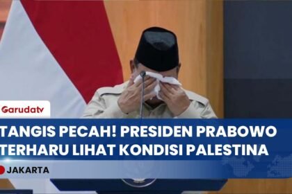 Presiden Prabowo Meneteskan Air Mata Saat Lihat Bantuan RI Sampai ke Tangan Warga Palestina