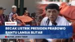 Presiden Prabowo Salurkan 200 Becak Listrik, Tingkatkan Kesejahteraan Pengayuh Becak Lansia