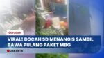 Viral di Medsos, Seorang Bocah SD di Jakarta Menangis Haru Saat Bawa Pulang Paket MBG untuk Keluarga
