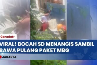 Viral di Medsos, Seorang Bocah SD di Jakarta Menangis Haru Saat Bawa Pulang Paket MBG untuk Keluarga