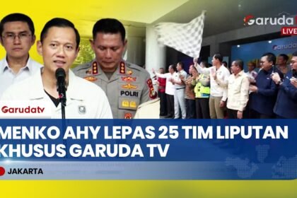 Menko AHY Lepas Tim Liputan Mudik Garuda TV, Amankan Informasi Mudik Lebaran 2026