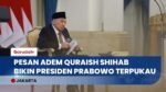 Presiden Prabowo Terpukau! Dengar Tausiyah Quraish Shihab Soal Kepemimpinan Amanah di Istana Negara