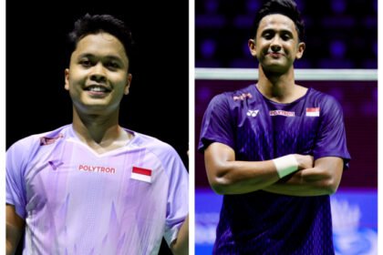 Alwi Farhan dan Anthony Ginting menunjukkan fokus dan determinasi di Swiss Open 2026.