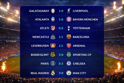 Hasil Liga Champions 2026 leg pertama menghadirkan kemenangan besar Real Madrid, Bayern Munchen, dan PSG yang semakin dekat ke perempat final.