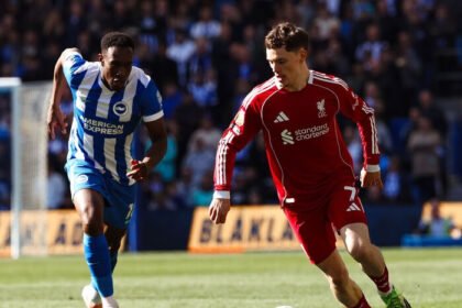 Liverpool kalah 1-2 dari Brighton dalam laga sengit Liga Inggris di Stadion Amex.