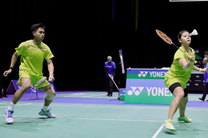 Jafar/Felisha melangkah mantap ke perempat final Swiss Open 2026 setelah menaklukkan lawan dari Malaysia.