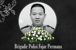 Brigadir Fajar Permana gugur saat bertugas dalam pengamanan mudik Lebaran 2026 dan dianugerahi kenaikan pangkat anumerta oleh Kapolri.