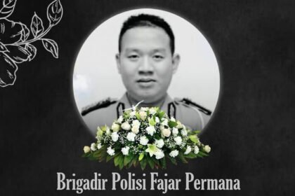 Brigadir Fajar Permana gugur saat bertugas dalam pengamanan mudik Lebaran 2026 dan dianugerahi kenaikan pangkat anumerta oleh Kapolri.