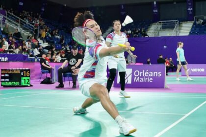 Pertarungan sengit Adnan/Indah berakhir dramatis usai kalah tipis dari pasangan Jepang di Orleans Masters 2026.