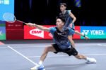Raymond Indra/Nikolaus Joaquin bersiap menghadapi juara bertahan Kim/Seo di semifinal All England 2026, harapan terakhir Indonesia meraih gelar.