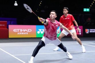 Rian Ardianto/Rahmat Hidayat terhenti di perempat final All England 2026 setelah kalah dari ganda China Chen Bo Yang/Liu Yi.