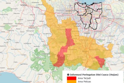 Waspada hujan lebat dan petir malam ini, simak daerah yang terdampak.