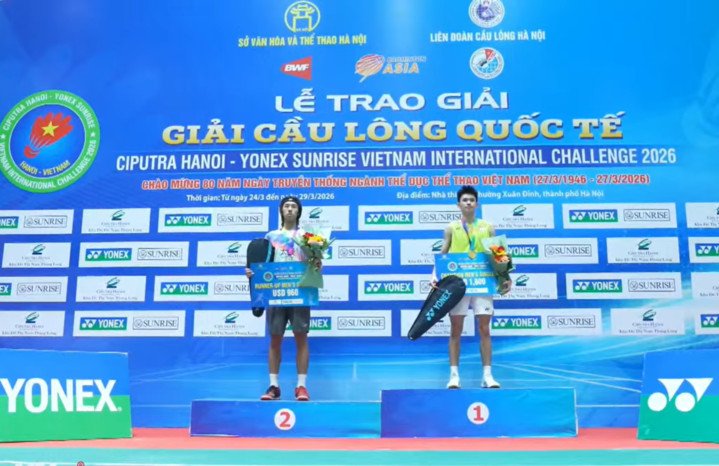 Richie Duta Richardo tampil dominan dan sukses menyegel gelar Vietnam International Challenge 2026 lewat kemenangan dua gim langsung.