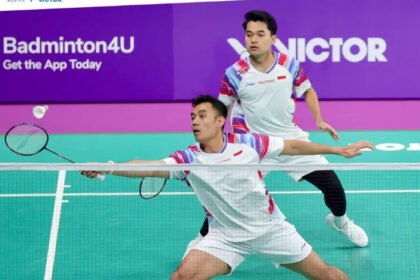 Leo/Bagas tampil dominan dan melaju mulus ke babak 16 besar Orleans Masters 2026 usai menang straight game.