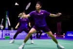 Leo/Bagas tersingkir di babak 16 besar Swiss Open 2026 setelah kalah dua gim langsung dari pasangan Malaysia.
