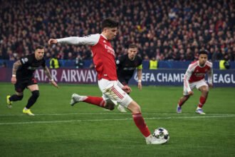 Arsenal menahan imbang Bayer Leverkusen 1-1 di BayArena setelah penalti Kai Havertz menyelamatkan The Gunners pada leg pertama Liga Champions.