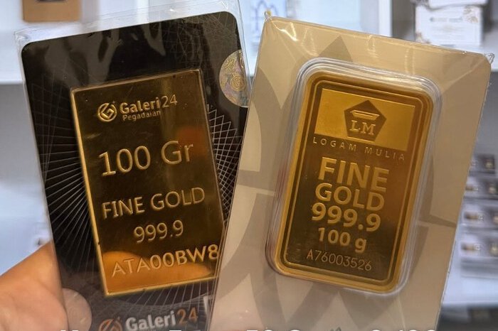 Harga emas terbaru hari ini 20 Maret 2026 di Pegadaian menunjukkan penurunan pada produk UBS dan Galeri24, lengkap dengan rincian harga per gram hingga 1 kilogram.