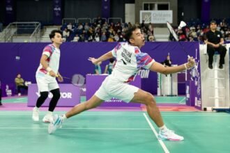 Aksi solid Leo/Bagas saat menyingkirkan wakil tuan rumah dan melaju ke perempat final Orleans Masters 2026.
