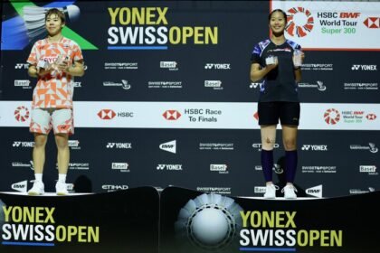 Putri KW dan Alwi Farhan finis sebagai runner-up Swiss Open 2026 usai kalah dua gim langsung dari Thailand dan Jepang. Tim China meraih juara umum.