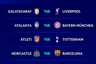 Simak jadwal lengkap babak 16 besar Liga Champions 2025/26, malam ini mulai dengan Galatasaray vs Liverpool, Newcastle United vs Barcelona.