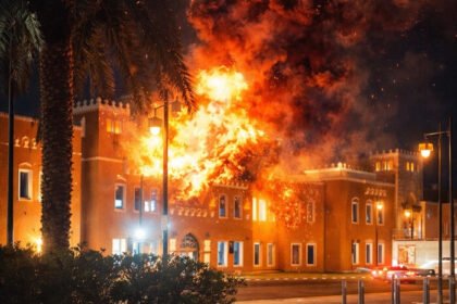 Serangan dua drone picu kebakaran terbatas di Kedutaan Besar AS di Riyadh di tengah meningkatnya ketegangan Iran dan negara-negara Teluk.