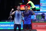 Rian Ardianto dan Rahmat Hidayat tampil dominan saat menyingkirkan pasangan Chinese Taipei di babak 32 besar All England 2026.