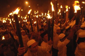 Ilustrasi Pawai Obor. (Foto: Antara/Saiful Bahri)