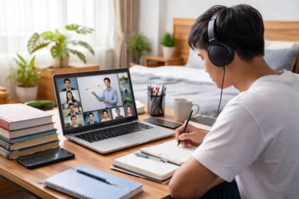 Mahasiswa menjalani perkuliahan jarak jauh