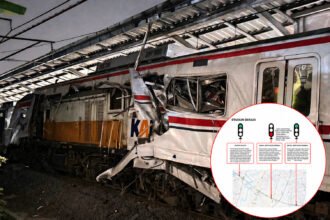 Taksi Mogok Picu Rantai Kecelakaan, Dugaan Kesalahan Sinyal hingga Argo Bromo Menabrak KRL