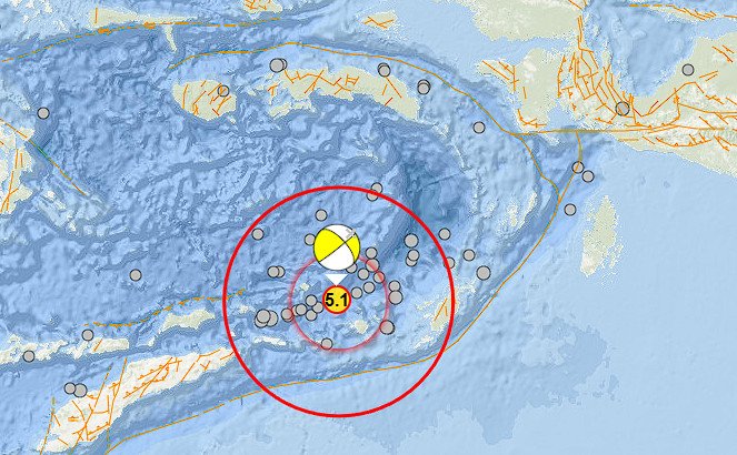 Gempa M5,1 Getarkan Hebat Maluku Barat Daya