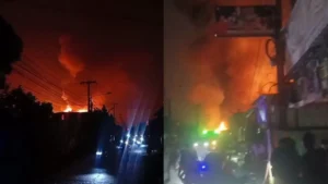 Breaking News! Gudang LPG di Mustikajaya Bekasi Terbakar, Listrik Padam Total