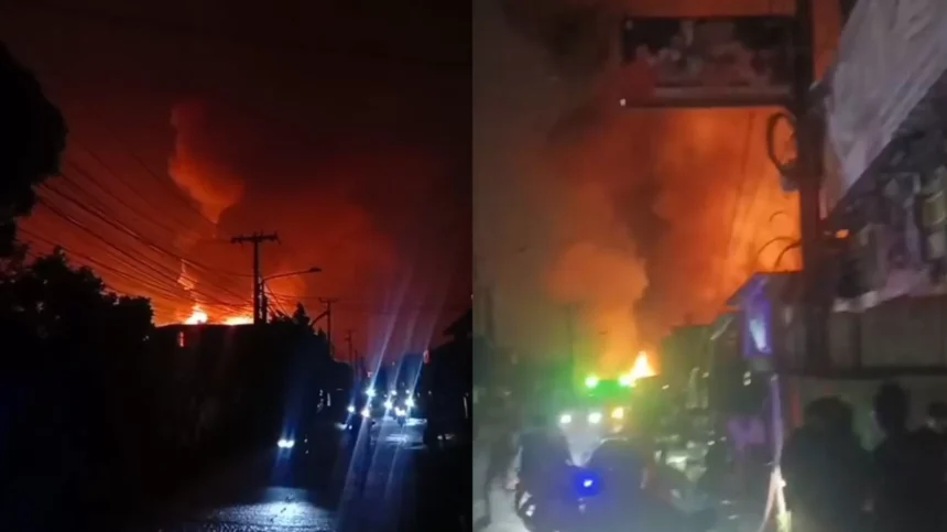 Breaking News! Gudang LPG di Mustikajaya Bekasi Terbakar, Listrik Padam Total