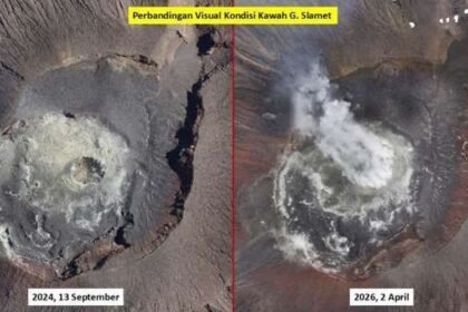 Suhu Kawah Gunung Slamet Tembus 464°C, Seluruh Jalur Pendakian Resmi Ditutup