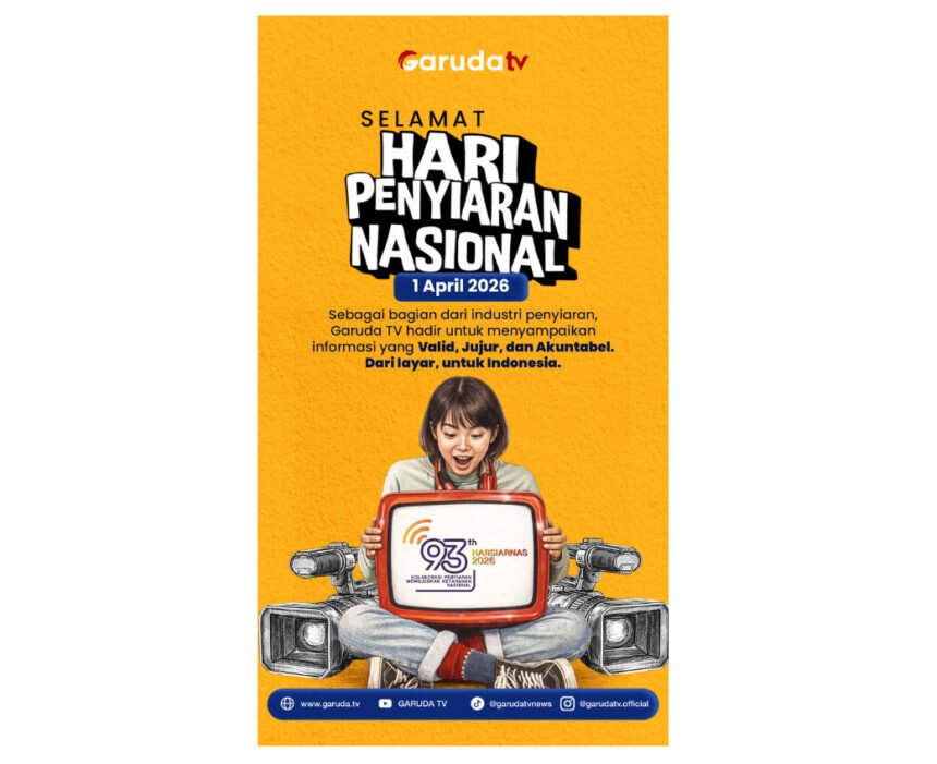 Hari Penyiaran Nasional ke-93, Garuda TV Tegaskan Komitmen Penyiaran Berbasis Regulasi untuk Ketahanan Nasional