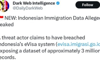 Imigrasi Bantah Isu Kebocoran 3 Juta Data e-Visa, Tegaskan Informasi Hoaks