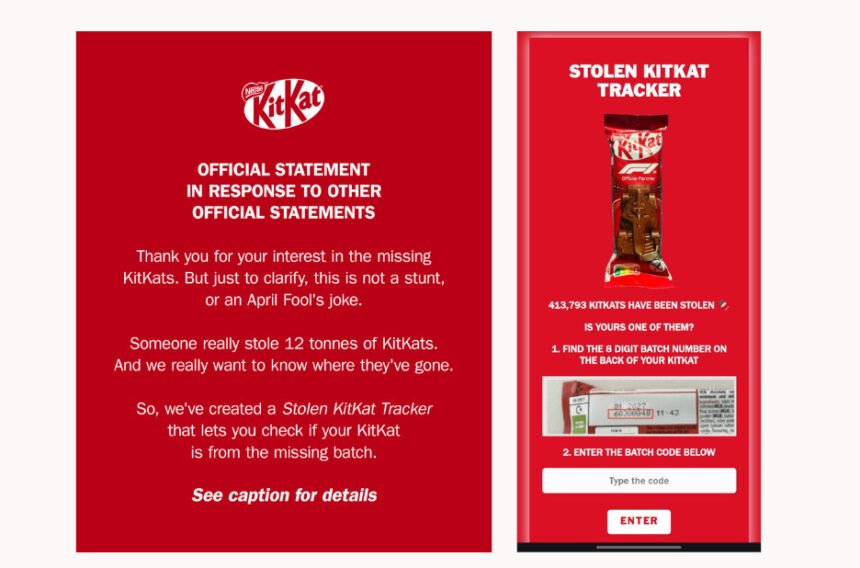 Bukan April Mop : 400 Ribu Batang KitKat Edisi F1 Dicuri, KitKat Luncurkan Situs Pelacak Batch