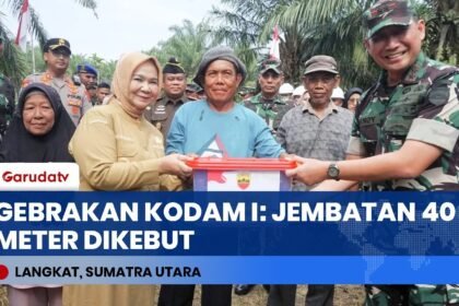 Pangdam I Bukit Barisan Letakkan Batu Pertama Jembatan Garuda: Target Selesai dalam Tiga Bulan