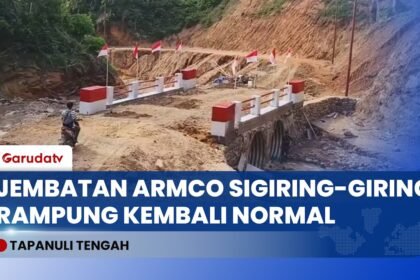 Sinergi TNI Rampungkan Jembatan Armco Sigiring-giring, Mobilitas Warga Tapteng Kembali Pulih