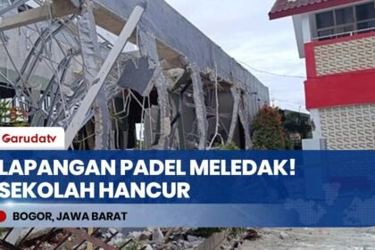 DUARR! Lapangan Padel di Bogor Hancur Kena Ledakan Gas, Sekolah Sebelah Ikut Kena Imbas!