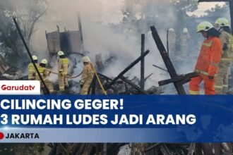 CILINCING MEMBARA! Tiga Rumah Ludes Dilahap Si Jago Merah Akibat Korsleting Listrik