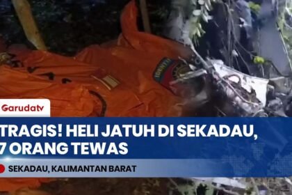 Helikopter PT Matthew Air Jatuh di Sekadau, 7 Orang Dilaporkan Tewas di Lokasi