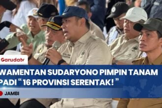 Wamentan Sudaryono Pimpin Tanam Padi: Targetkan 5.000 Hektare Lahan di Jambi