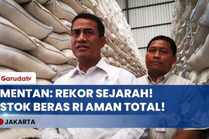 Pecah Rekor Sejarah! Mentan Amran Umumkan Stok Beras Tembus 5 Juta Ton, Aman Sampai 11 Bulan!